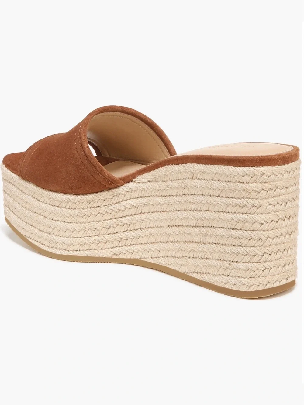 Veronica Beard Brown Suede Espadrille Wedge Slide